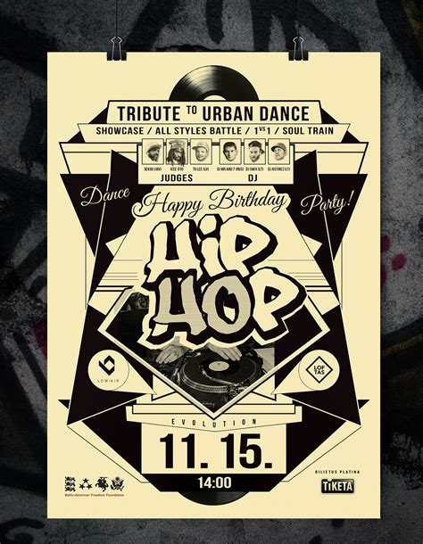 Hip Hop 40 Dance Party Visual Communication Campaign