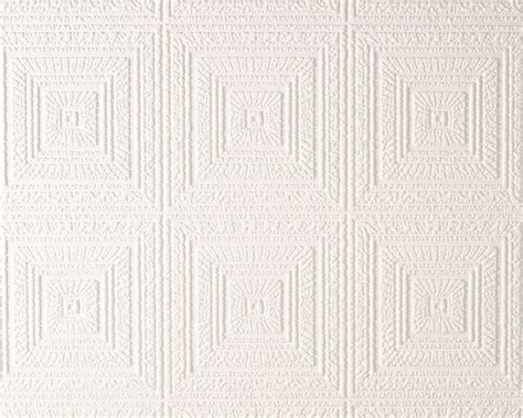 White Paintable Blown Vinyl Wallpaper Geometric Traditional Textured