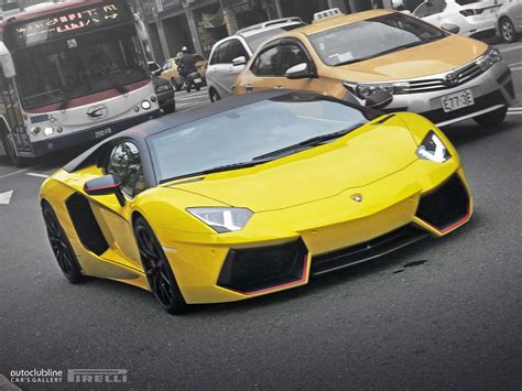Yellow Lamborghini Aventador Pirelli Edition Snapped In Taiwan Gtspirit