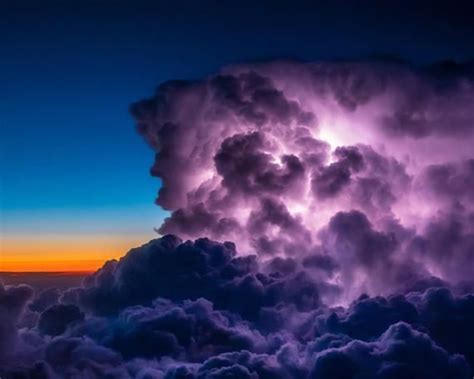 Thunderstorm And Lightning Cloud Photograph Lightning Photo Sunset