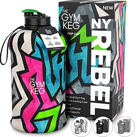 The Gym Keg Sports Water Bottle L Insulated Half Gallon Carry
