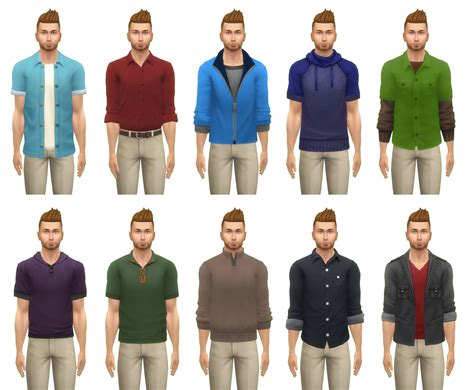 Maxis Match Male Clothes Pack Cepzid Sims Sims Men Clothing Sims Hot