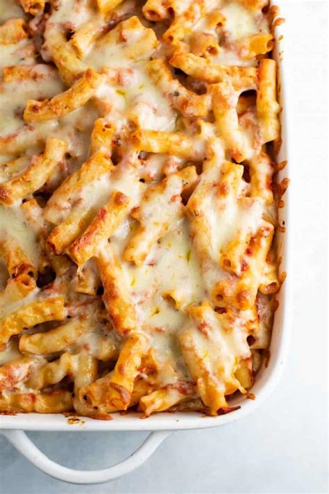 Easy Three Cheese Baked Ziti Recipe Build Your Bite