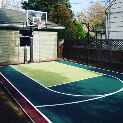 Basketball Court Backyard Backyard Basketball Sport Court