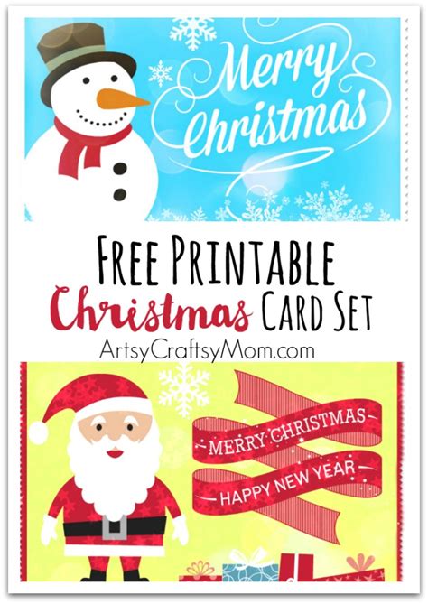 123 certificates offers free christmas certificates templates and christmas themed awards to print. 2 Free Printable Christmas Cards - Print at home - Artsy Craftsy Mom