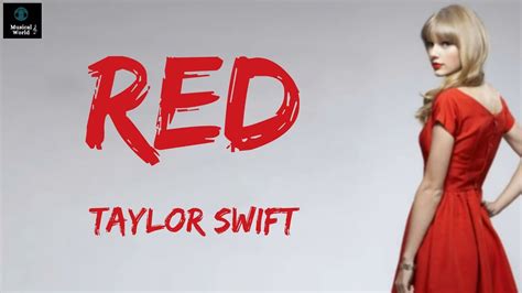 Red Lyrics Taylor Swift Youtube