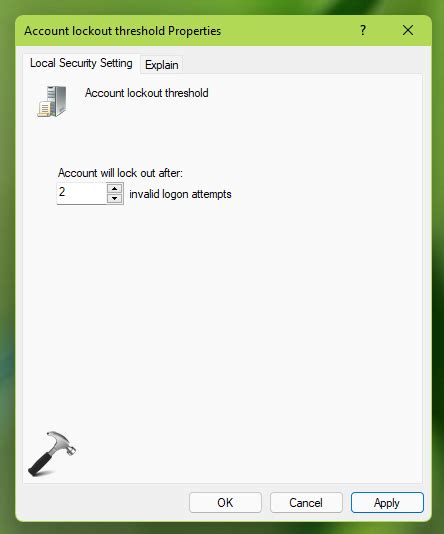 Configure Account Lockout Policy In Windows