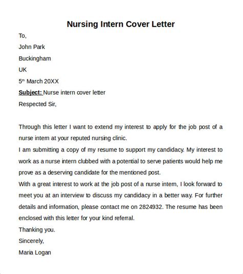 Audit/tax summer internship at cohnreznick cover letter sample. FREE 10+ Nursing Cover Letter Templates in PDF | MS Word