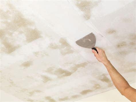 Easy Diy Popcorn Ceiling Removal Two Birds Home