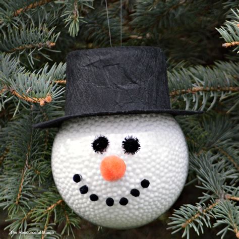 Diy Frosty The Snowman Ornament The Resourceful Mama