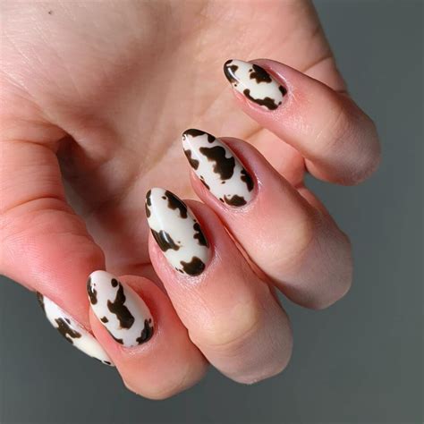 50 Cow Print Nails For A Fun Mani The Pink Brunette