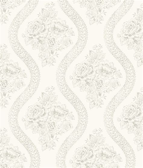 Mh1595 Magnolia Home Coverlet Floral Wallpaper Graywhite Us Wall Decor