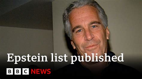 Jeffrey Epstein List Of Names In Court Files Released Bbc News The