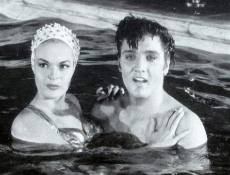 Elvis And One Of His Co Star Between Takes Of The Pool Sequences For