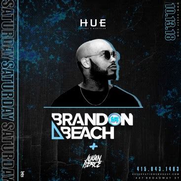 Hue Saturdays With Brandon Beach X Julian Pierce At Luv Sf In San Francisco October