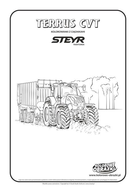 Ciągniki Rolnicze Traktor Z Przyczepą Kolorowanka Do Druku