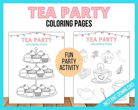 Tea Party Printable Games Bundle 8 Tea Party Fun Games Etsy