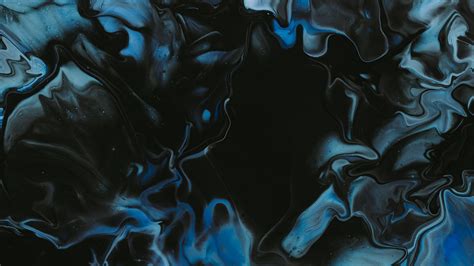Download Wallpaper 1920x1080 Stains Paint Liquid Abstraction Blue
