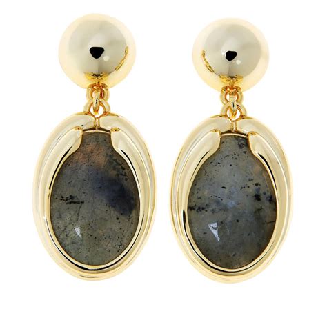 Connie Craig Carroll Jewelry Eva Labradorite Drop Earrings 20170281 Hsn