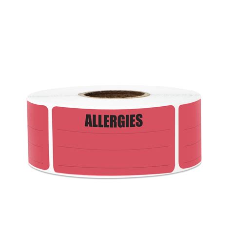 215 X 1 Write In Allergies Stickers Labels For Allergy Warning 2