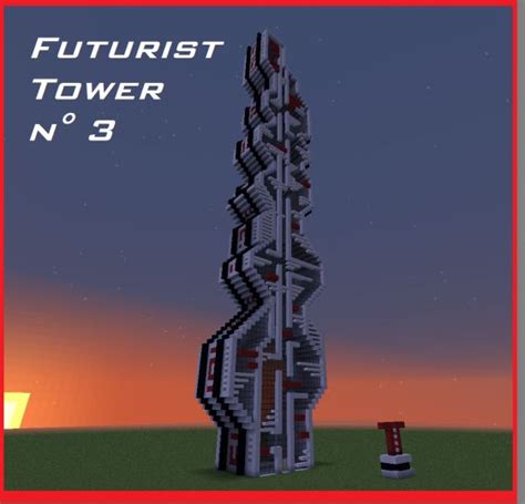 Futurist Tower N° 3 Minecraft Project Futuristic Minecraft Projects Tower
