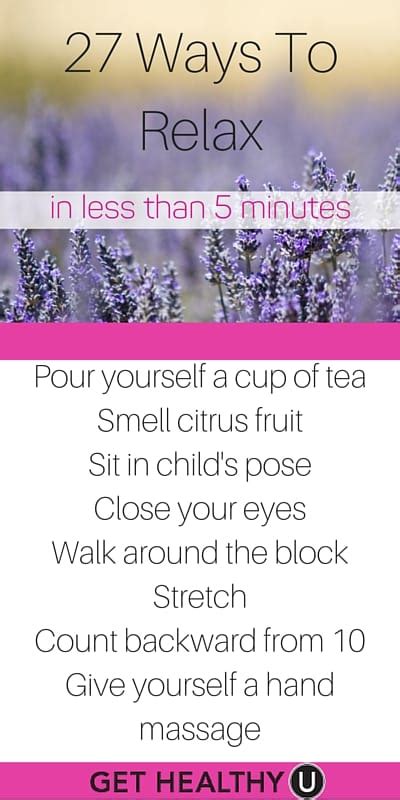 27 Ways To Relax In Less Than Five Minutes