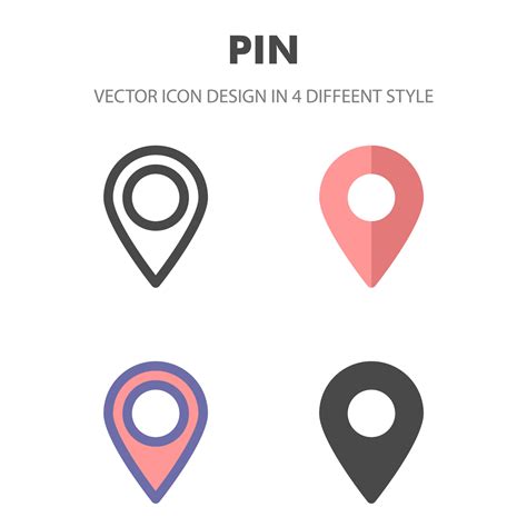 Pin Icon For Your Web Site Design Logo App Ui Vector Graphics