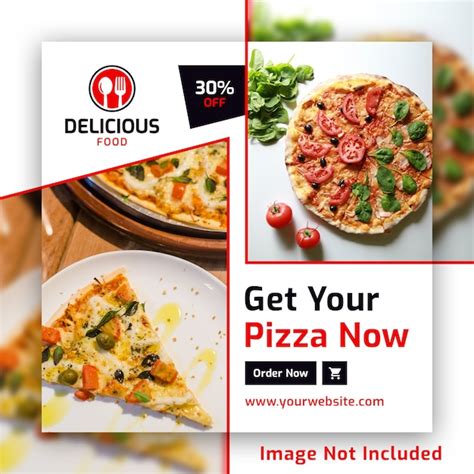 Premium PSD Pizza Instagram Square Post Banner Psd Template For