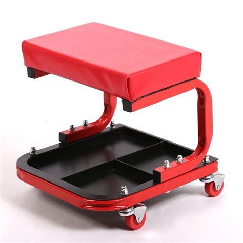 Rolling Mechanic Seat Stool Chair Tray Repair Tools Shop Auto Car