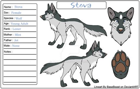 Stova Wolf Fursona Reference Sheet By Bookpaws On Deviantart