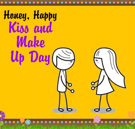 A Kiss And Make Up Day Card For Honey Free Kiss And Make Up Day Ecards 123 Greetings