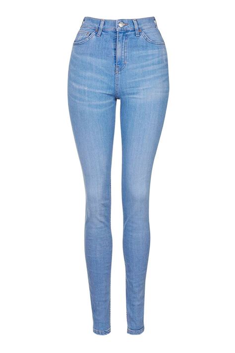 Tall Bright Blue Jamie Jeans Topshop Outfit Blue High Waisted Jeans