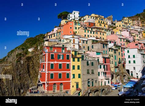 Riomaggiore One Of The Five Mediterranean Villages In Cinque Terre