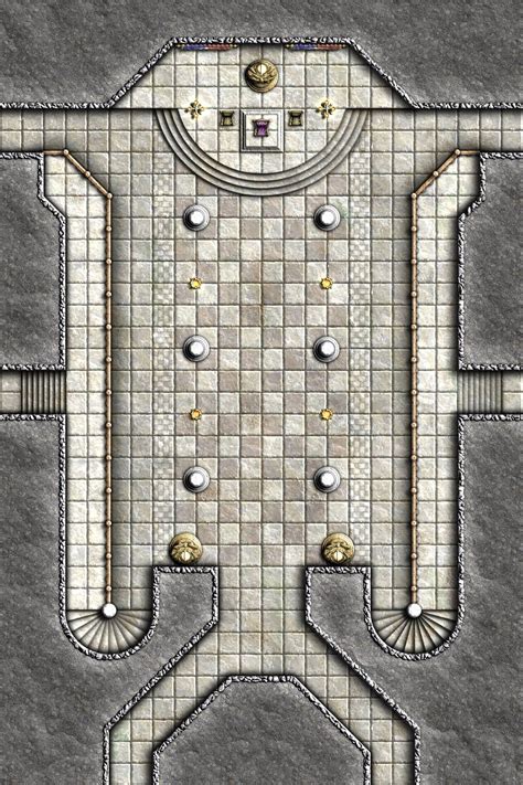 Dungeon Great Hall Throne Room Dndmaps Dungeon Maps Fantasy Map