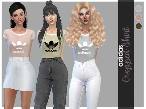 The Sims Resource Adidas Cropped Shirt