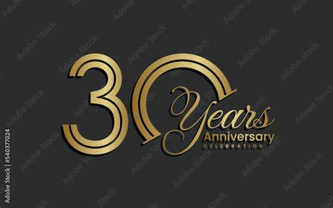 30th Anniversary Logo Design Thirty Years Celebrating Anniversary Logo