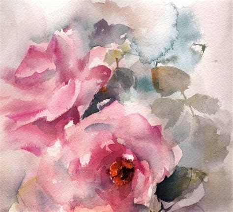 Roses Original Watercolor Painting Pink Roses Roses Painting