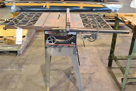 Table Saw Sears Craftsman Contractor Series 10 Blade 3 Hp