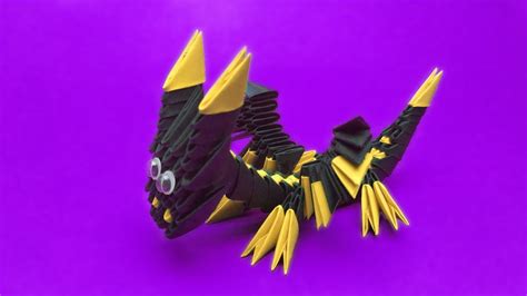 How To Make A 3d Origami Baby Dragon Youtube