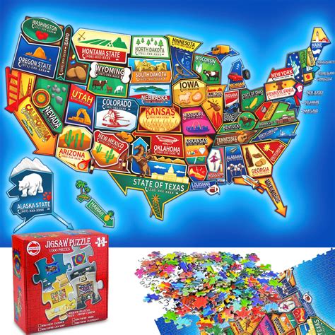 Kids United States Puzzle Map Usa Map Puzzle 50 States With Capitals