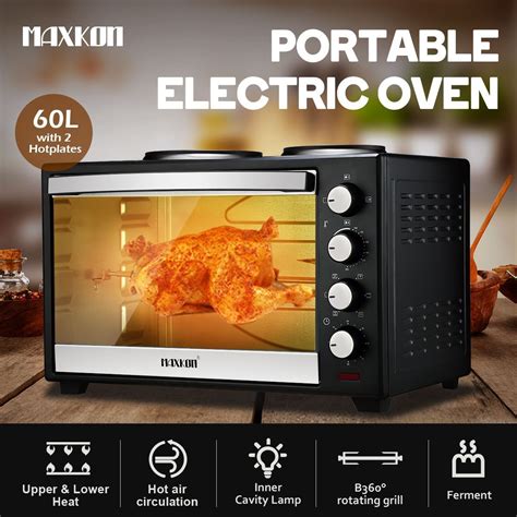 Maxkon 60l Portable Oven Electric Convection Toaster With Rotisserie