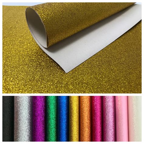 Gold Glitter Fabric Sheet Canvas Backed Fine Glitter Fabric Etsy
