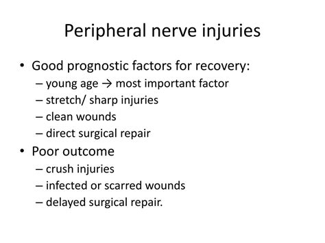 Ppt Peripheral Nerve Injuries Powerpoint Presentation Free Download