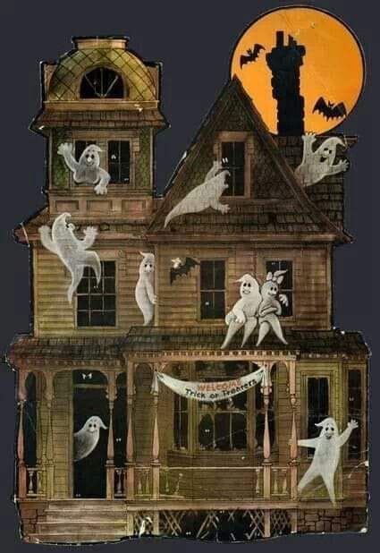 Haunted House Full Of Ghost Halloween Imagem Casa Halloween Halloween