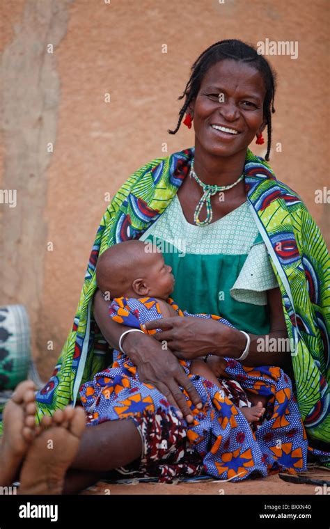 Fulani Woman And Her Grandchild In Djibo In Northern Burkina Faso West