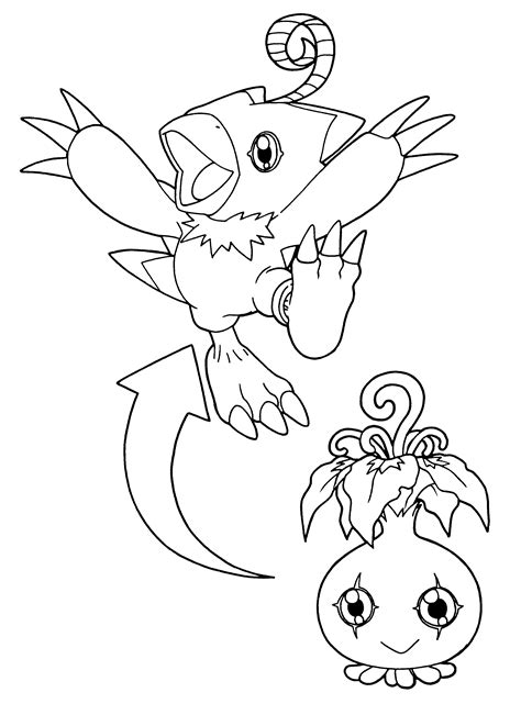 Digimon Fusion Free Colouring Pages