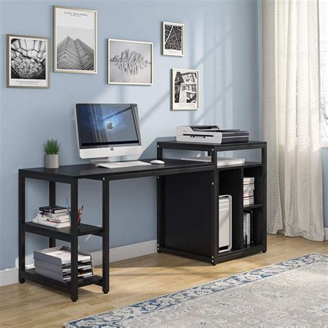 Tribesigns computer desk with storage shelves, 47 inch modern writing desk with hutch, study table gaming desk workstation for home office if you'd like to take full advantage of your room space or you're a avid reader, this desk is your best choice! Tribesigns 47 Inch Computer Desk with Storage Shelves, Home Office Desk with Reversible Printer ...