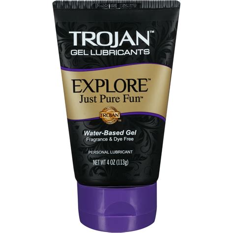 trojan explore water based personal lubricant gel 4 oz