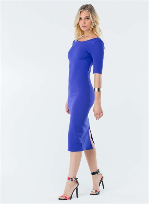 Blue Midi Dress Midi Dresses Blue Dresses Dresses For Work Yes To The Dress Dress Up Elite
