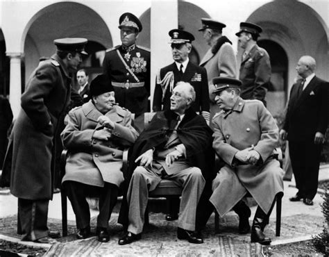 Conference Of The Big Three At Yalta Makes Final Plans For The Defeat